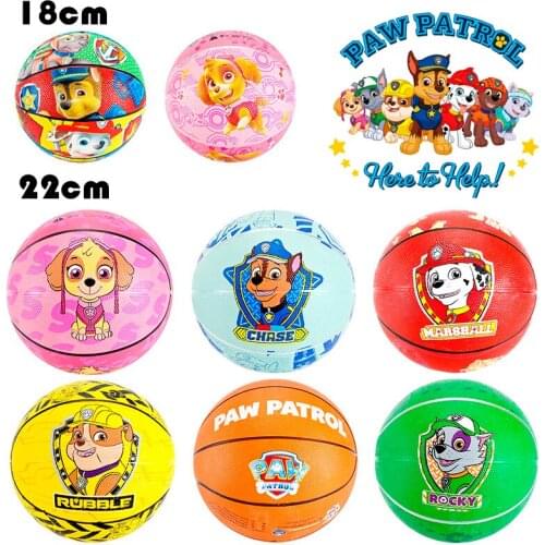 Paw Patrol Original Childrens Basketball Ball Toy Ball Childrens Elastic Ball Leather Racket Special for KindergartenToys