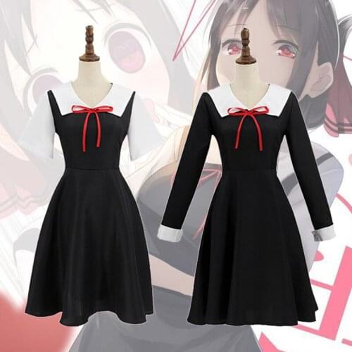 Anime Shinomiya Kaguya Cosplay Costume Kaguya-Sama: Love Is War Fujiwara Chika Wigs Halloween Cosplay Dresses + Headdress