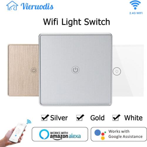 Wifi Smart Wall Touch Light Switch Glass Panel EU Standard Mobile APP Remote Control Work With Alexa Google Home for Tuya