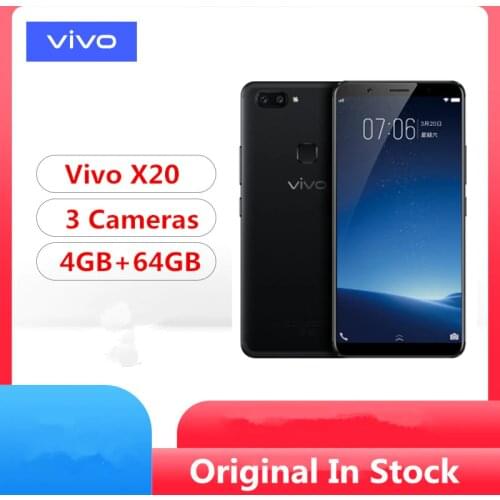 International Rom Vivo X20 Smart Phone Snapdragon 660 Android 7.1 6.01" Super AMOLED 4GB RAM 64GB ROM 12.0MP Fingerprint Face ID