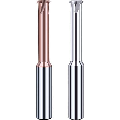 Tungsten Carbide Single Tooth Spiral Milling Cutter 3 Flutes 4 Blades CNC Tool Thread End Mill Router Bits M3 M4 M5 M6 M8 M10