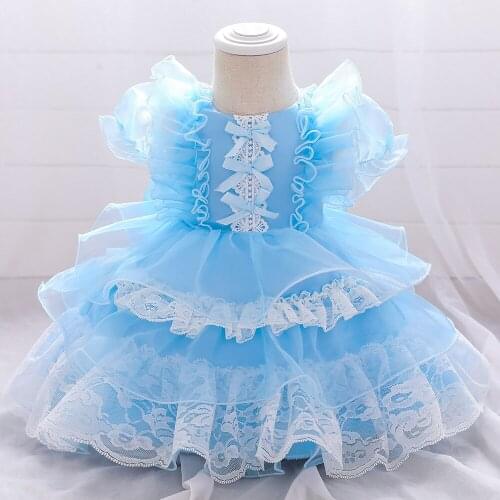 Tulle Flower Girl Dress with Bow Lace Appliques For Wedding Birthday Ball Gown First Holy Communion Dresses