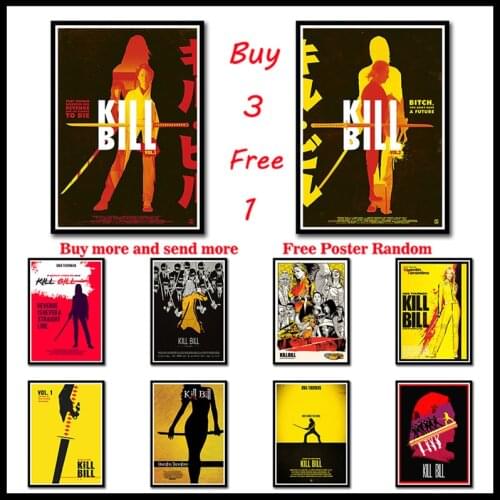 Kill Bill Vol.1 Quentin Tarantino Coated paper Poster Bar Cafe Living Room Dining Room Wall Decorative Frameless