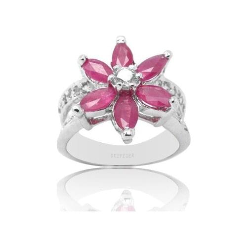 CoLife Jewelry Luxury Ruby Ring for Woman 3mm*6mm Natural Ruby Silver Ring 925 Silver Ruby Jewelry Anniversary Gift