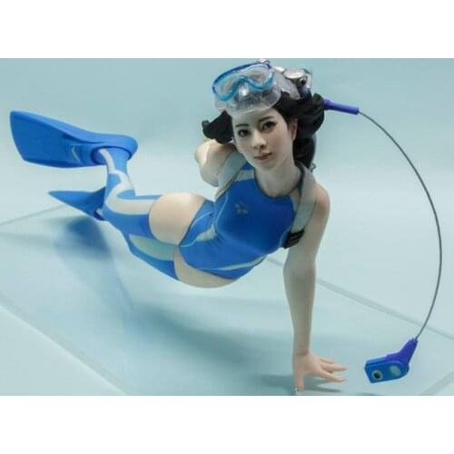 1/8 modern girl with swim (length 140mm ) Resin figure Model kits Miniature gk Unassembly Unpainted