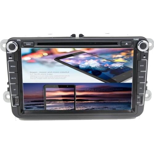 2 DIn Car DVD 8' HD For VW POLO GTI GOLF 5 6 MK5 MK6 JETTA PASSAT B6 Touran Sharan With GPS Navigation Radio RDS
