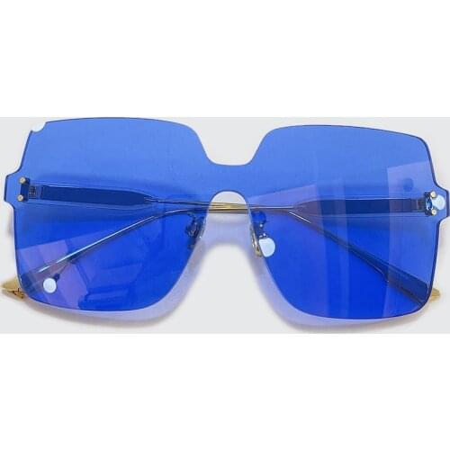 2021 New Square Colourful Sunglasses Women Men Brand Designer Fashion Rimless Gradient Sun Glasses Eyeglasses