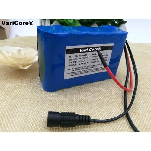 24V 6S2P 4000mah 4AH 18650 Battery Pack / LED lamps using alternate power supply / electric bicycle batteries Free shipping