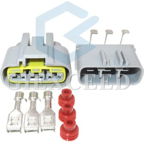 3 Pin Automotive Female And Male Electrical Connector Electrical PCB Socket For Cars