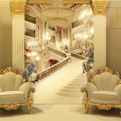 Beibehang papel de parede 3d Living entrance mural wallpaper wedding photography background painting palace photo wall paper