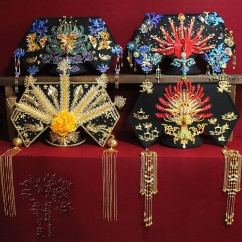 4 Designs Qing Dynasty Empress Princess Big Wing Hair Tiara Lachi Qitou Personality Exaggeration Design for Photo House Cosplay