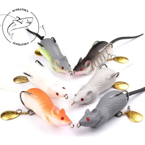 70mm/12g 3D Eyes Soft Forg Mouse Bait Bells Sound Silicone Frog Fishing Lure Isca Artificial Floating Top-water Ocean fish Bait