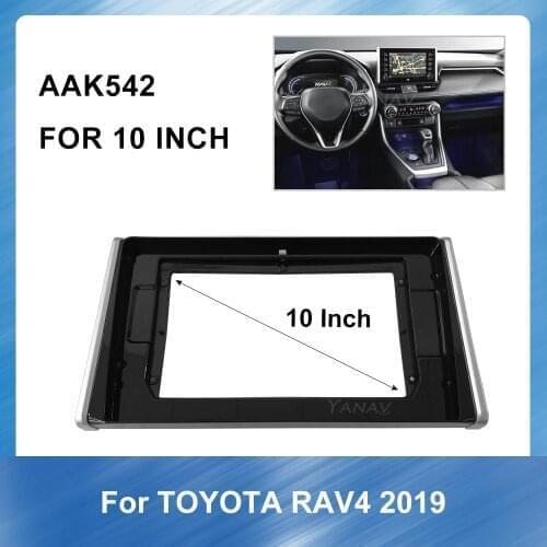 2 Din 9 Inch Car Radio DVD Fascia Frame Dash Panel For-Toyota RAV4 2019 Car Stereo Dash Mount Trim Installation Kit Frame Panel