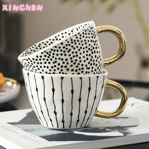 XINCHEN Large Mugs Underglaze Ceramic Coffee Tea Drink Cups Travel Handmade Kitchen Accessories Table Ware Party New Home Decor