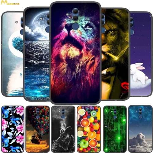 For Huawei Mate 20 Lite Case Lion Silicone Soft Phone Cover For Huawei Mate 20 Lite Case 6.3'' Black TPU Bumper Mate20lite Funda