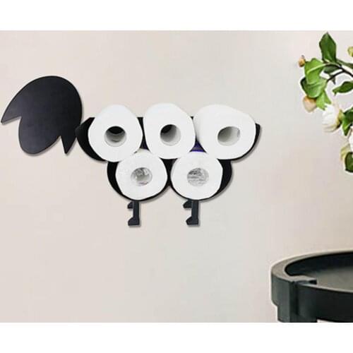 Tissue Holder Cartoon Animal Shaped Multifunctional Iron Decorative Paper Storage Stand Bathroom