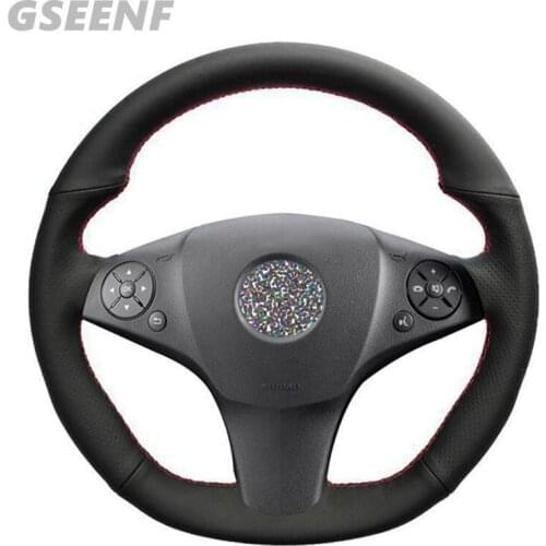 DIY Genuine Leather Steering Wheel Cover For Mercedes Benz SLK-Class AMG 55 SL-CLass AMG 63 65 2009-2012 SLR-Class 2009
