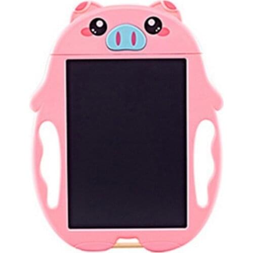 50% Hot Sale Graffiti painting board Cartoon Pig 9inch LCD Doodle Drawing Graffiti Board Notepad Educational Kids Toy