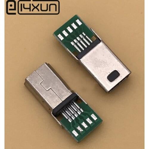 EClyxun 10pcs For Philips 10P male plug MINI USB 10PIN with PCB board + 330K resistance splint Welded wire type