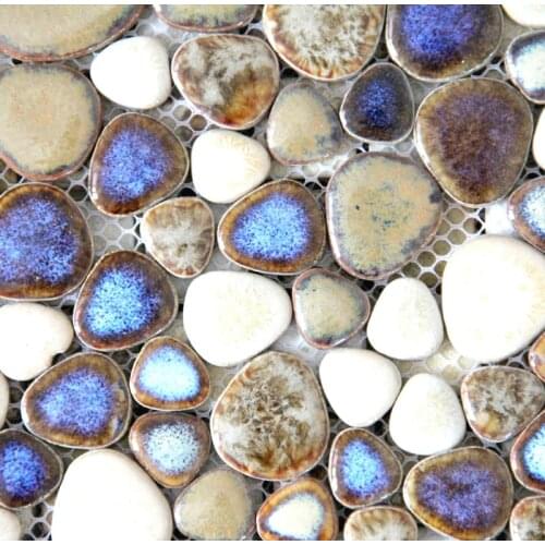 Cobble stone ceramic mosaic tiles for kitchen backsplash tile bathroom shower fireplace hallway HMC1006