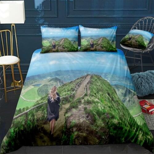Alice in Wonderland Quilt Cover Pillowcase 3Piece Comforter Bedding Set With Pillow Case Single Double Duvet Cover Home Decora