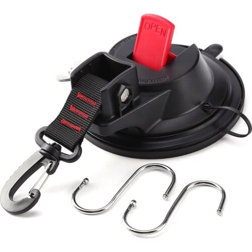 Suction Cup Anchor Heavy Duty Tie Down Car Mount Luggage Tarps Tents Anchor with Securing Hook Universal for Car Truck HX6C