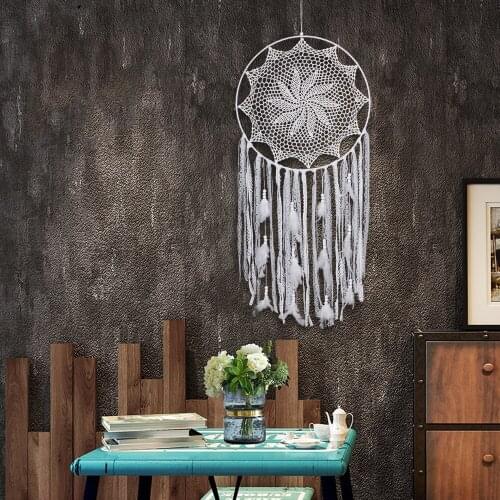 Wall Dreamcatcher Large lace dream catchers Handmade Hanging Decoration Home room Living with feather tassel Dreamcatcher
