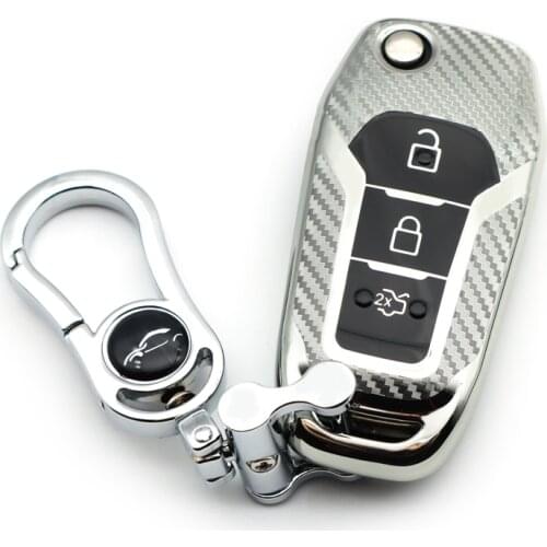 NEW-Soft TPU Car Key Chain Covers Case Accessories Cap Holder for Ford Explorer F150 F250 Ranger Ecosport Mondeo,Silver