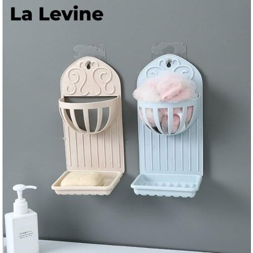 Bathroom Organizer Double-layer kitchen products Toilet Bathroom Storage Wall-mounted Free Punching home stuff household items