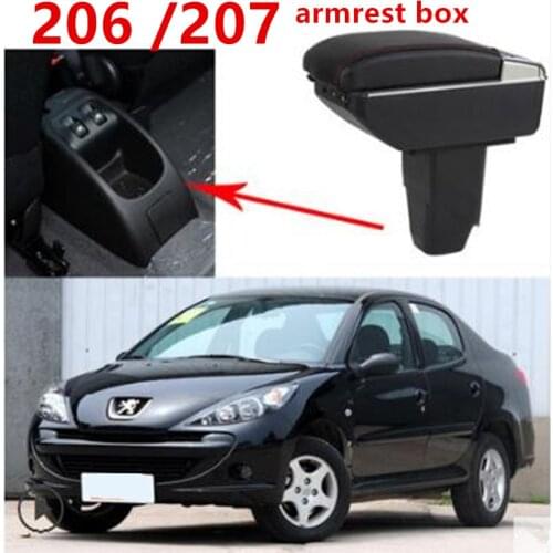 For PEUGEOT 206 207 armrest box central Store content box car-styling Storage Center Console products interior accessories
