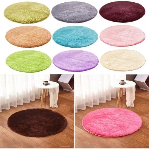 Fluffy Round Rug Carpet For Living Room Kilim Faux Fur Carpet Kids Room Long Plush Rugs For Bedroom Shaggy Area Rug 15 Colors