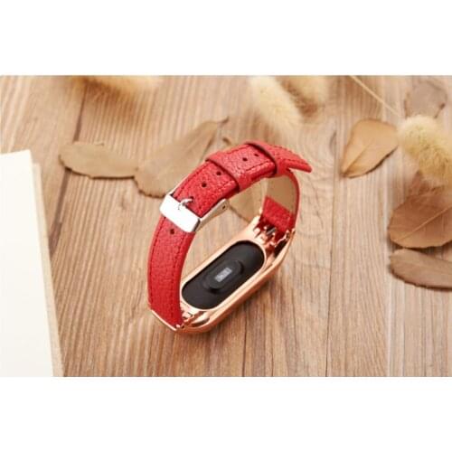 Smart watch strap For Xiaomi Mi Band 4 3 Wrist band Leather Strap for Miband4 5 band Genuine leather Accessories
