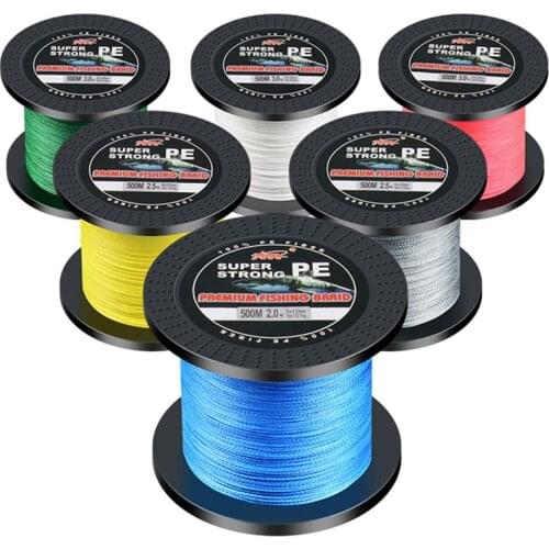 Fishing Line 500M PE 4 Strands Knitting Line Multifilament Fishing Wire10-110lb Braided Wire for Sea Lake Pool Fishing Rod X5