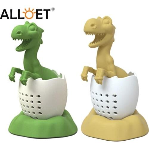 Dinosaur Tea Infuser Strainer Reusable Herbal Leaf Silicone Set Accessories Brewing Device Tea Infuser Filter Teapot Bar