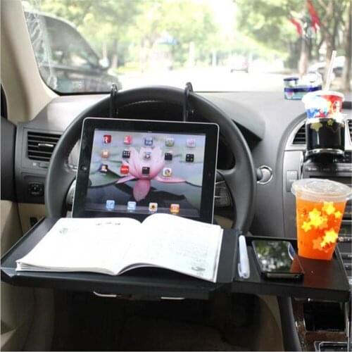 Foldable Notebook Stand Car Laptop Holder Back Seat Drink Holder Car Organizer Dining Table Tablet Car Holder Travel Food Tray