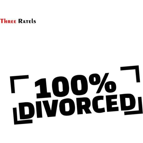 Three Ratels FD139 100% Divorced Vinyl Decal Just divorced Funny car Sticker Graphics