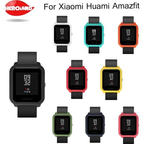 Smart Accessories Protector Frame Colorful Case Cover Shell for xiaomi Huami amazfit bip Pace Youth Watch Soft Silicone Frame