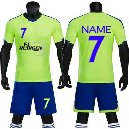 Customized Print Soccer Jerseys Set Adult Kids Short Sleeve Teams Uniforms survetement Football Kit 2019 Youth Boy Sports suits