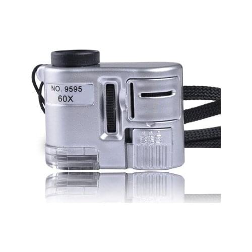 Jewelry Magnifying Glass Handheld Microscope Light Included 60 Times Antique Appraisal 60X Fake Currency Detection Function 9595