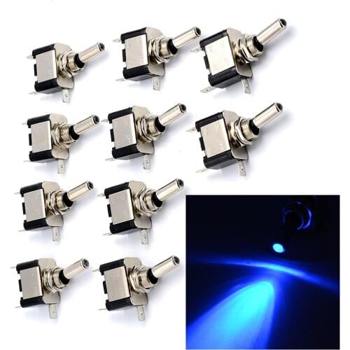 WUPP car button toggle switch with light swing switch LED boat metal type 10 modified accessories 12V