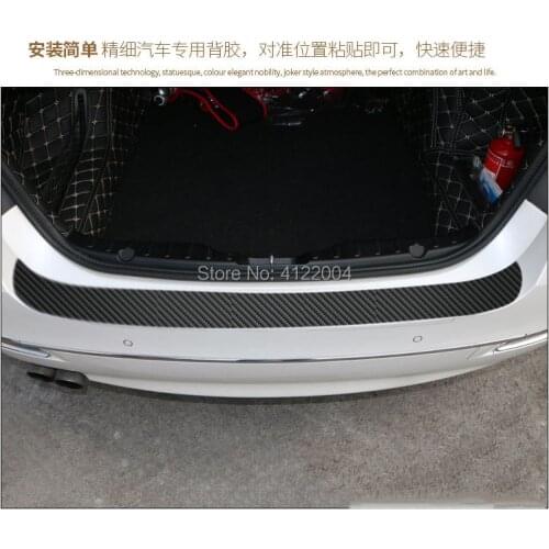 Rear Guard Bumper Protector Carbon Fiber Film Sticker For LADA Granta Largus Kalina Niva Datsun on-DO mi-DO UAZ DAEWOO Gentra