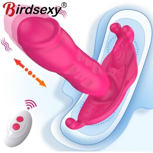 Butterfly Wearable Dildo Vibrator for Women Masturbator Panties G Spot Clitoris Stimulator Remote Control Panties Adult Sex toys