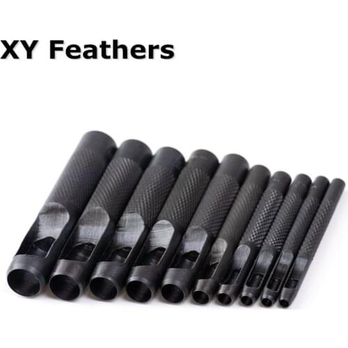 1mm-25mm Black Punching Leather Hole Punch Round Steel Leather Craft Hollow Hole Punch Metal Gaskets Plastic Rubber Tools