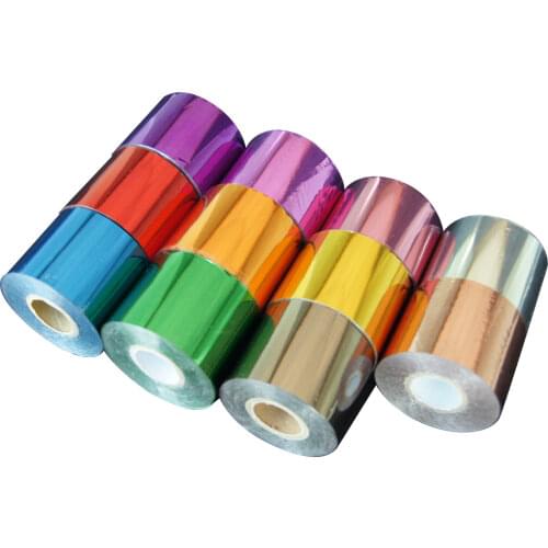 1 Roll 8cmx120M 10 Colors Hot Stamping Foil Heat Transfer Laminating Napkin Gilding PVC business Card Emboss
