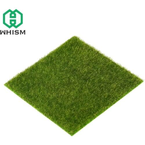 15*15cm Artificial Lawn Grass Mat Grass Carpet DIY Micro Miniature Garden Landscape Decorative Fairy Simulation Grass Plant