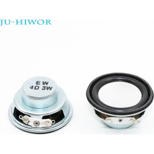 2pcs 4R 3W Loudspeaker 40MM Speaker 22MM Internal Magnetic 13MM Voice Coil Double Magnet PU Edge Silvery Hat