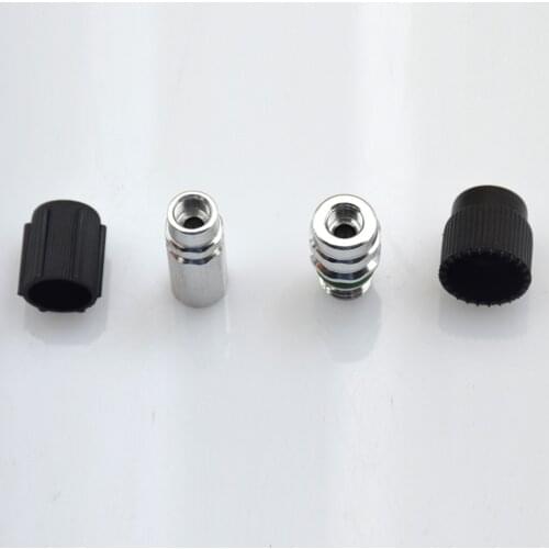 2 Pieces A/C Service Ports Hi/Low Ball Valves with Caps For GM Ford Chrysler