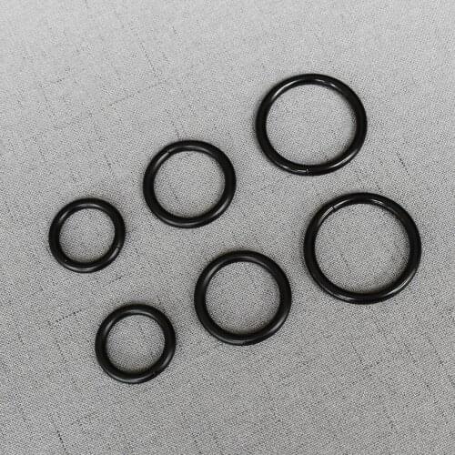 20 Pcs/Lot 15mm 20mm 25mm 32mm Black Metal Plated Non-Welded O Rings Adjustable Clip Buckles Hooks For Handbag Back