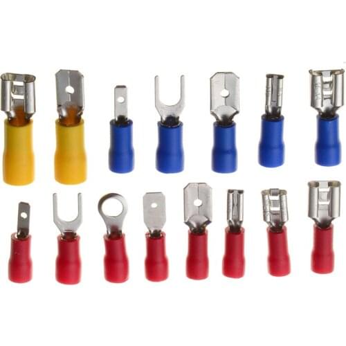 280PCS Insulated Crimp Terminal Assorted PVC+Copper Electrical Wire Connectors Crimp Terminals Red Blue Yellow With Box