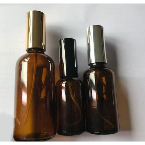 30ml 50ml Portable Brown Empty Perfume Spray Bottle For Traveler Glass Refillable Essential Oil Liquid Perfume Bottles Atomizer